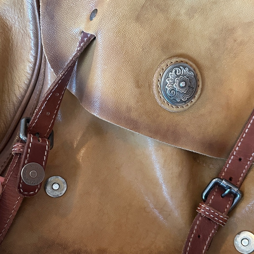 Genuine Leather Backpack, Brown, Standard Size (Brand: Old Trend) - Picture 6 of 7